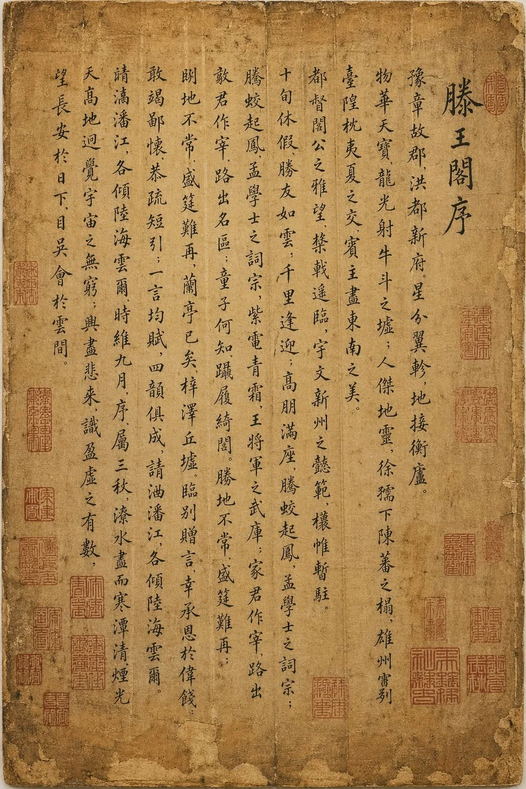 岳阳楼记真迹图片