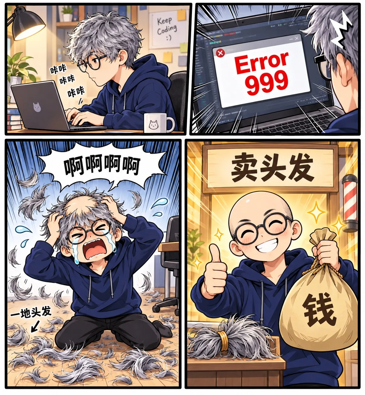 四格程序员爆笑漫画分镜